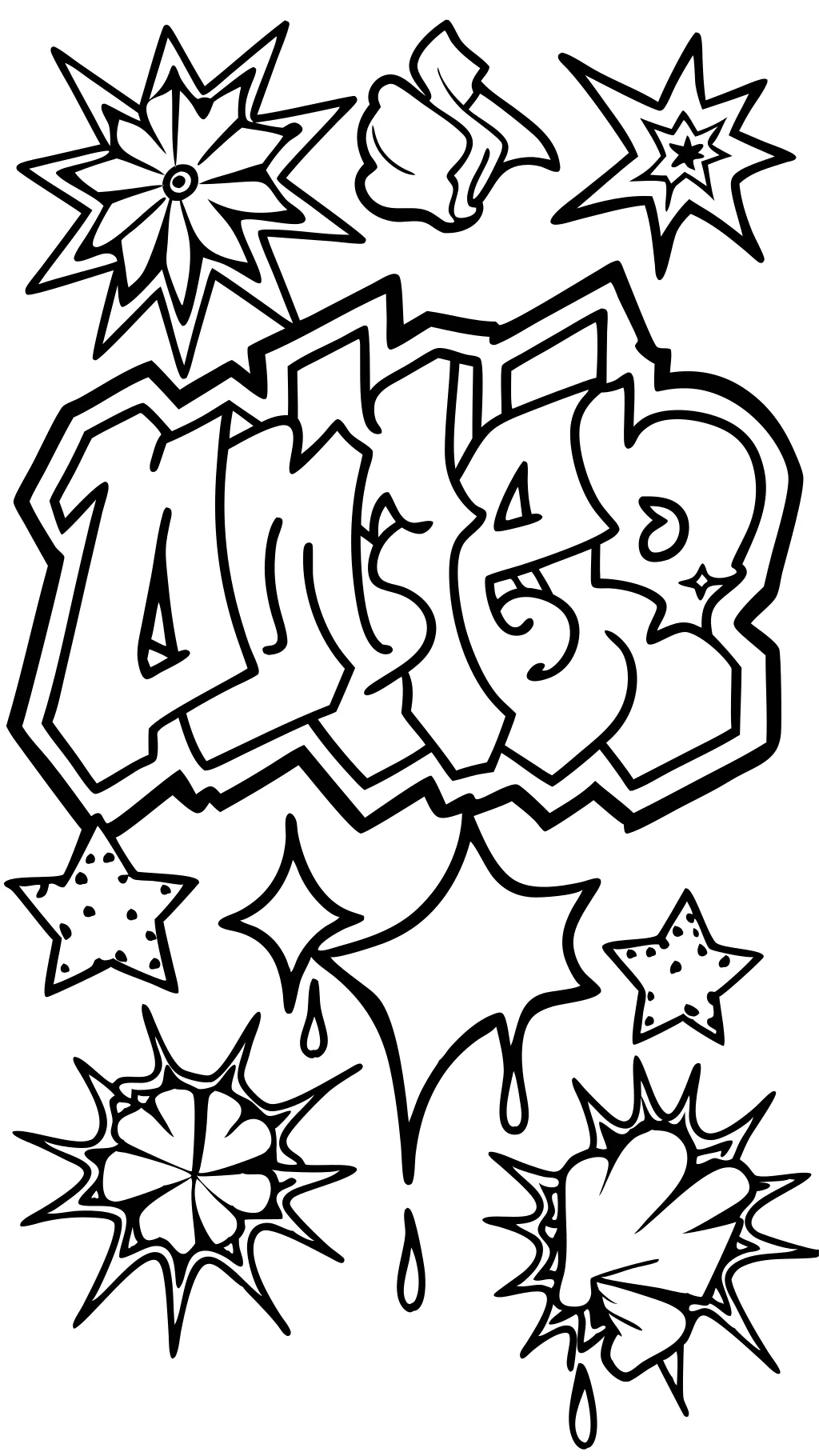 swear word graffiti word coloring pages